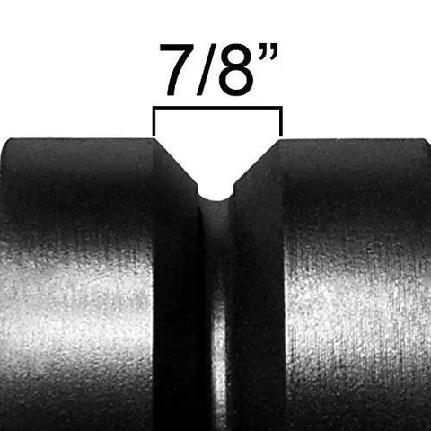 Tough As Nails Professional Grade Heavy Duty 8 X 2 Inch Cast Iron V Groove Wheel Rated 1200 Lbs 7/8 inch bore detail.