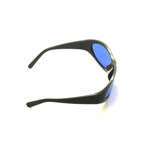 Side view of Top Tier Laser Safety Glasses Engineered Specifically For 585 To 595Nm Pulsed Dye Systems With Od4 Plus Optics.