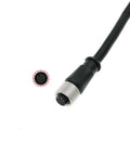Rugged M12 A Code Three Pin Male To Female Cable Fifteen Meter High Flex Sensor Actuator Wire For PLC And IO Systems end connector detail.