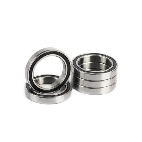 10 Pack Deep Groove Ball Bearings 6806-2RS Double Shielded showing chrome steel bearings stacked for heavy duty motors and tools.