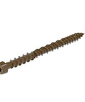 Exterior Deck Screws For PVC And Composite Decking With Nano Coating, T-17 Saw Tip, Brown Finish, screw shown side view