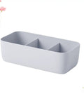 Slick Four Compartment Plastic Underwear Storage Box For Closet Dresser Drawers, grey organizer for bras and socks
