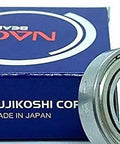 6310ZZ Deep Groove Ball Bearing C3 Clearance Heavy Duty Electric Motor Replacement next to packaging, showcasing precision steel cage.