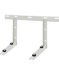 Top Shelf Heavy Duty Mini Split Wall Mount Bracket For Universal Ductless Air Conditioners showing white galvanized steel frame.