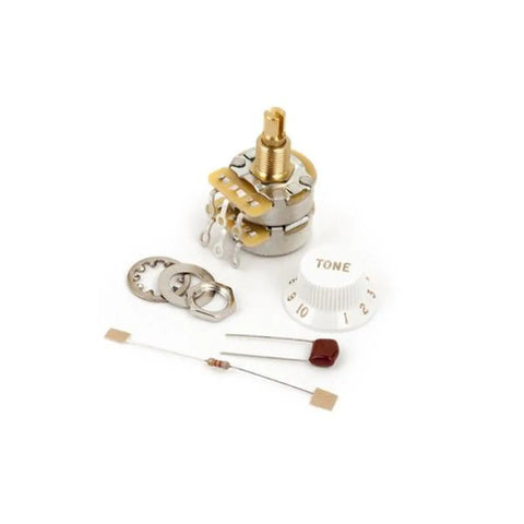 TBX Treble Bass Expander Pot With Integrated Dual Resistor Network For Dialing Gnarly Guitar Tones Without A Single Battery Required, tone knob, resistors, metal components