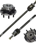Built Like A Tank Front Axle And Wheel Hub Bearing Assembly Kit 4 Piece Set With 8 Lug Fitment For 2003 To 2005 Dodge Ram 2500 4WD Pickup.