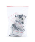 Heavy Duty Electrolytic Capacitor Assortment Kit With 120 Pieces Covering 1UF To 470UF At 16V 25V And 50V in a zip bag.