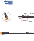 High-Performance E Bike Brake Sensor Cut Off Switch Instant Power Shutdown For 2 Pin Or 3 Pin Wiring With 30 Cm Cable For Quick Safe Stops, 40mm plug