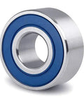High Octane Double Row Angular Contact Ball Bearing 5205 2RS C3 Clearance 25mm By 52mm By 20 6mm Grade Ten Steel Balls close-up.
