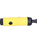 Compact Mini Angle Pneumatic Grinder Portable Air Die Grinder in yellow, designed for precision DIY tasks and tight spaces.