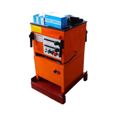 Heavy Duty Rebar Cutter And Bender Built Tough For Gritty Job Sites Featuring Slick Cuts Up To 25Mm With 1600W Electric Workhorse and Pro Grade Dual Function Tool, machine with foot switch.