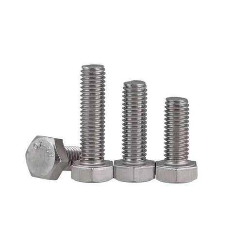 Heavy Duty Titanium Gr2 Hex Head Cap Screws DIN933 Metric Fasteners in various lengths ideal for custom auto and boat builds.