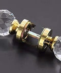 Clear K9 Crystal Gold Plated Door Handle Set Featuring Square Zinc Alloy Build Backing Up An 85mm Reach For Rock Solid Reliability And A Clean Slick Appeal On Your Upcoming Home Improvement Job.