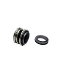 Heavy Duty Mechanical Seal For Vacuum Pumps Featuring Fifty MM Shaft Size With Dual Silicon Carbide Faces And Viton Backup O Rings, showing seal and backup ring.