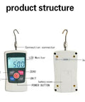 Top Shelf Digital Force Gauge With Slick Backlit Screen And Knockout Precision For Beefy Push Pull Testing Up To Five Hundred Newtons Or One Hundred Ten Pounds Max Capacity showing product structure and controls.