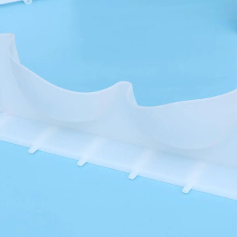 Close-up of the compartment layout in Straight Up Essential Six Piece Bra And Underwear Storage Box for bras.