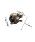 4 Pack Rock Solid Heavy Duty Vintage Brass Universal Casters With Ball Bearing Swivel Rollers Twin Wheel Locking Brakes close-up with dimensions.