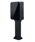 EV Charger Station Box Weatherproof Electric Vehicle Wall Protector With Combo Lock Anti Theft Galvanized Steel Rugged Outdoor housing on a stand.