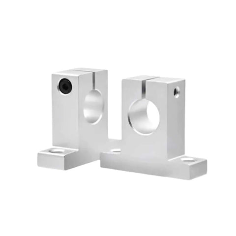 High Precision Linear Guide Rail Kit With SCS10LUU Bearing Block And 10mm Optical Axis Rod Plus SK10 Support For Smooth 3D Printers And CNC Machines This Rig Is Total Fire For Fast Cutting And Super Precise Moves. silver SK10 bearing support blocks for 10mm linear axis rod