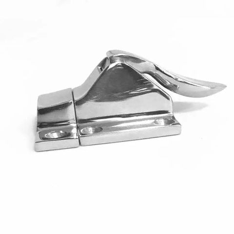 Top Shelf Marine Door Latch Featuring Rock Solid 316 Stainless Steel Construction And Smooth Twist Catch Mechanism built for boat use.