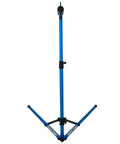 Folding Home Mechanic Repair Stand Built From All Steel Teardrop Tubing For Maximum Rigidity And Stability With Locking Support Yoke And Upgraded Internals Blue Finish One Size, open position