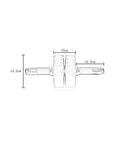 Multipurpose Ab Wheel Roller Portable Core Trainer For Chiseled Midsection Detachable belly workout equipment with dimensions 14.5cm x 10cm.