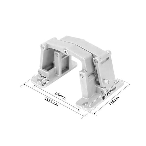 Heavy Duty Concealed Stone Door Hinges With Two Dimensional Adjustment measuring 135.5mm wide for fire hydrant box installation.