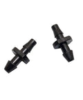 Leakproof Hose Fittings Set 4000 Pcs 3 And 5 Mm Double Barbed Connectors For Home Garden Irrigation And Watering, No Sweat Easy Quick Connect For Micro Hoses, Greenhouse Water Fittings, Durable Kit, black plastic double barbed micro hose connectors