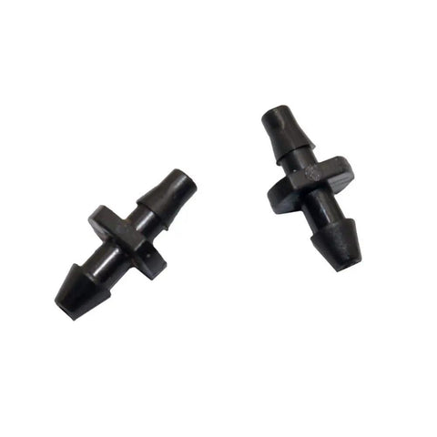 Leakproof Hose Fittings Set 4000 Pcs 3 And 5 Mm Double Barbed Connectors For Home Garden Irrigation And Watering, No Sweat Easy Quick Connect For Micro Hoses, Greenhouse Water Fittings, Durable Kit, black plastic double barbed micro hose connectors