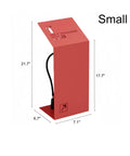 Solid As A Rock Steel Fire Extinguisher Cabinet With Smooth Sloped Front For Offices And Retail Stores Small Red Heavy Duty Safety Box Built To Last, displayed dimensions 21.7" x 17.7".
