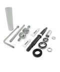 Premium Washer Bearing And Tub Seal Kit With Precision Mounting Tool parts including bearings, seals, grease, and tools for easy installation.