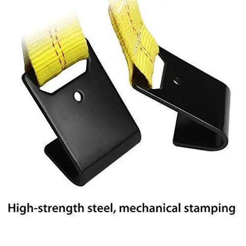 Super Tough Tow Dolly Basket Wheel Straps Lock Down Your Ride Like A Boss For 15 To 19 In Tires Heavy duty high-strength steel clips.