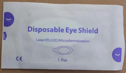 Pro Level Disposable Laser And Ipl Eye Shields For Spa Pros 40 Pair Pack smooth eye shield packaging for Laser/IPL treatments.