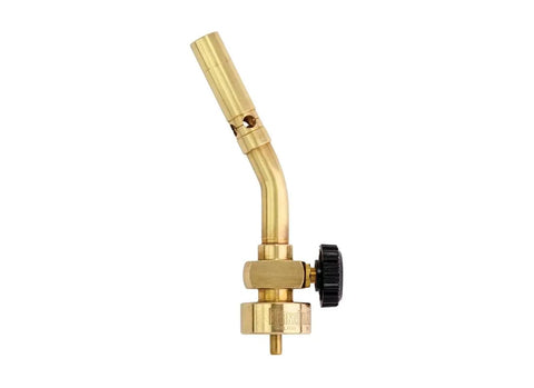 Pencil Flame Propane Torch Head for Precise Soldering, Thawing and Small Heat Jobs, brass construction, side view
