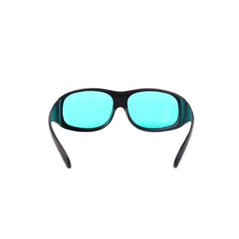 Top Shelf Laser Safety Glasses Featuring OD4+ Red Laser Protection Shielding 620 To 700 Nm Range High Definition Lenses for lab use, front view.