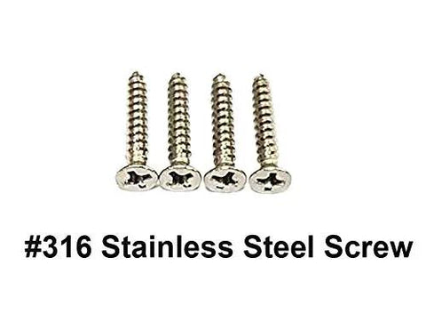 #316 Stainless Steel screws for Rock Solid Marine Grade Stainless Steel 316 Cabin Hook And Eye Latch, ideal for boat hardware.