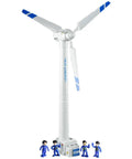 Wind Turbine Toy Clockwork Generator Model STEM Science Kit For Kids And Makers, 21.65 Inch Large Windmill With Wind Up Design No Batteries