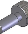 Built Tough Locking Spring Plunger With Knurled Grip Handle And Smooth Delrin Nose For Easy Hand Pull And Secure Lock Up In Machining And Heavy Shop Work 1/2-13 Thread By 7/8 Stroke showing side angle.