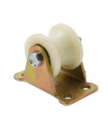 Top Tier V Type Nylon Groove Roller Pair With Galvanized Steel Track Pulley for heavy industrial sliding doors.