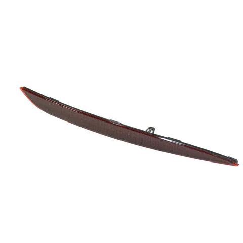 Right Side Rear Bumper Reflector Light For Tesla Model Y 2021 2022 Red Marker Lens Trim 149581800C viewed from the side.