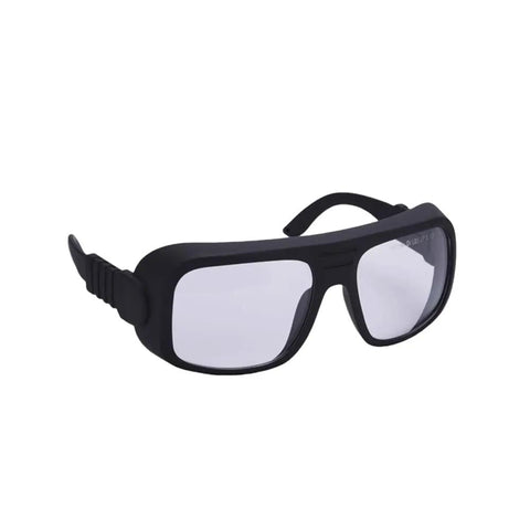 Kickass Heavy Duty Infrared Laser Safety Glasses With OD Six Plus Rating For CO2 Units, black wrap around eyewear for shop use.