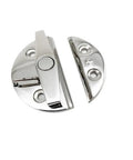 Kickass Marine Door Latch Made From Premium 316 Stainless Steel Twist Catch showing rounded turn button for marine use.