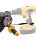 PowerBlade Drill Powered Cable Cutter attached to three-eighth inch drill, 1-1/2 inch jaw, for 750 MCM copper, 1000 MCM aluminum cables