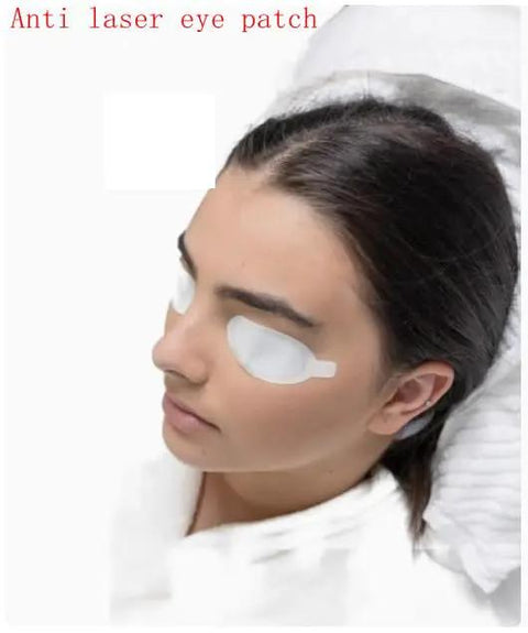Pro Level Disposable Laser And Ipl Eye Shields For Spa Pros 40 Pair Pack smooth flexible eyepatches on client during treatment.