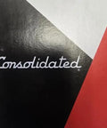Logo of Consolidated with black, white, and red geometric design, representing quality engineering for bearings.