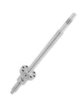 300mm Rolled Ballscrew Coupled With Anti Backlash Ballnut Built For Dead Zero Play Adjustment Rock Solid Alignment And Smooth Cruising Motion In Heavy Duty Industrial Workhorses, view from the side.