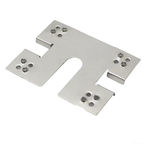 Hella Tough Stainless Steel Solar Grounding Clips For Photovoltaic Roof Systems And Greenhouse Sheds Compatible With C Steel Rails And Aluminum Guide Tracks For Quick Install, showing a silver grounding clip.