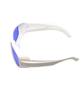 Heavy Duty Laser Safety Glasses With Top Shelf OD4 Plus Protection For Yellow Pulsed Dye Lasers And Clinical Dermatology Work, side view.