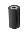 Heavy Duty Black Nylon Bearing Roller Guide With Rubber Coated Pulley For Industrial Machinery Parts Plastic Tracking Wheel Double Assembly showing a close-up of the roller.
