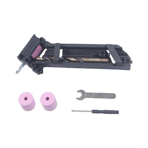 No Nonsense Drill Bit Sharpener Portable Adjustable Angle Grinder Jig For Woodworking And Metal Bits Quick Revival Tool set with tools.